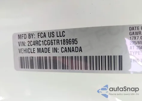 2026 Chrysler Voyager Lx from USA, damaged, VIN 2C4RC1CG6TR189695